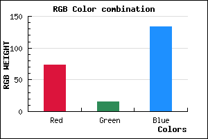 rgb background color #490F86 mixer