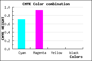 #4912FF color CMYK mixer