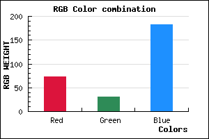 rgb background color #491FB7 mixer
