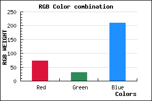 rgb background color #491FD1 mixer