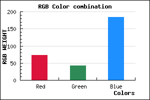 rgb background color #492AB8 mixer