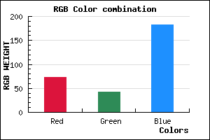 rgb background color #492BB7 mixer