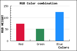 rgb background color #49337C mixer