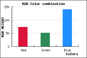 rgb background color #49338C mixer