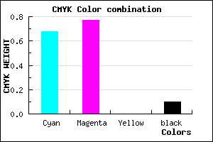 #4934E6 color CMYK mixer