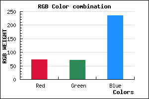 rgb background color #4948EC mixer