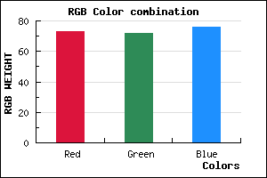 rgb background color #49484C mixer
