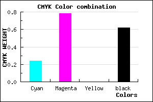 #4A1561 color CMYK mixer