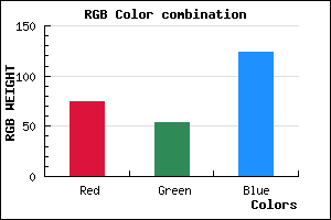 rgb background color #4A367C mixer