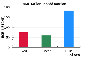 rgb background color #4A3AB5 mixer