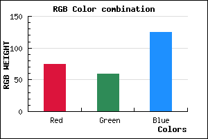 rgb background color #4A3B7D mixer