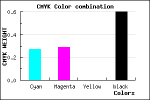 #4A4865 color CMYK mixer