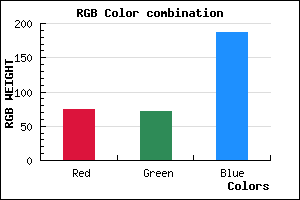 rgb background color #4A48BB mixer