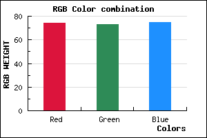 rgb background color #4A494B mixer