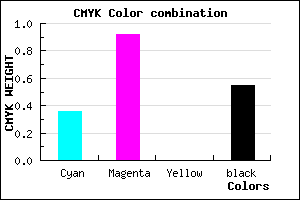 #4A0973 color CMYK mixer