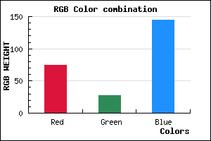 rgb background color #4B1B91 mixer