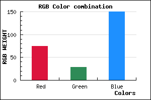 rgb background color #4B1C96 mixer