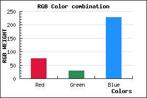 rgb background color #4B1DE5 mixer