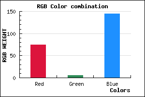 rgb background color #4B0591 mixer