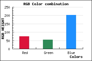 rgb background color #4B36CA mixer