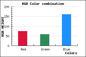 rgb background color #4B3BA1 mixer