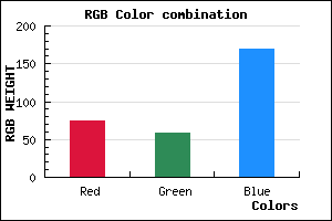 rgb background color #4B3BA9 mixer