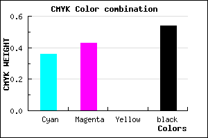 #4B4375 color CMYK mixer