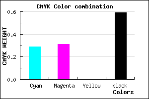 #4B4869 color CMYK mixer