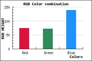 rgb background color #4B488B mixer