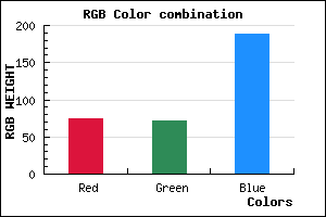 rgb background color #4B48BC mixer