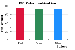 rgb background color #4B4848 mixer