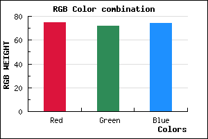 rgb background color #4B484A mixer
