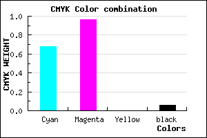 #4C0AF0 color CMYK mixer