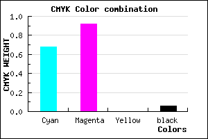 #4C12EF color CMYK mixer