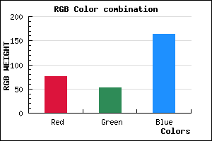rgb background color #4C35A3 mixer