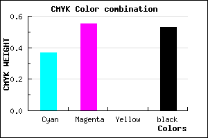 #4C3679 color CMYK mixer