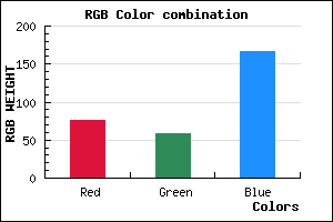 rgb background color #4C3AA6 mixer
