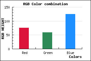 rgb background color #4C3B7D mixer