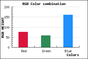 rgb background color #4C3BA1 mixer