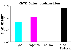 #4C4171 color CMYK mixer