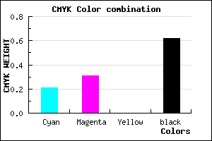 #4C4260 color CMYK mixer