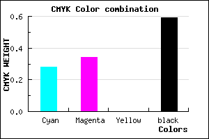 #4C4569 color CMYK mixer