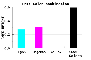 #4C4868 color CMYK mixer