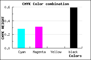 #4C4869 color CMYK mixer