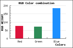 rgb background color #4C48B8 mixer