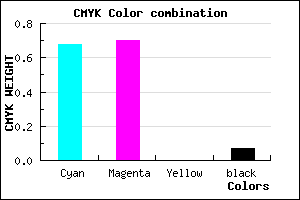 #4C48EE color CMYK mixer
