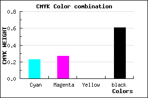 #4C4863 color CMYK mixer