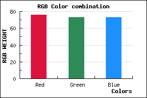 rgb background color #4C4949 mixer