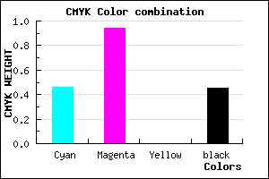 #4C088C color CMYK mixer