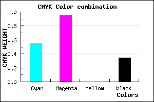 #4C09A9 color CMYK mixer